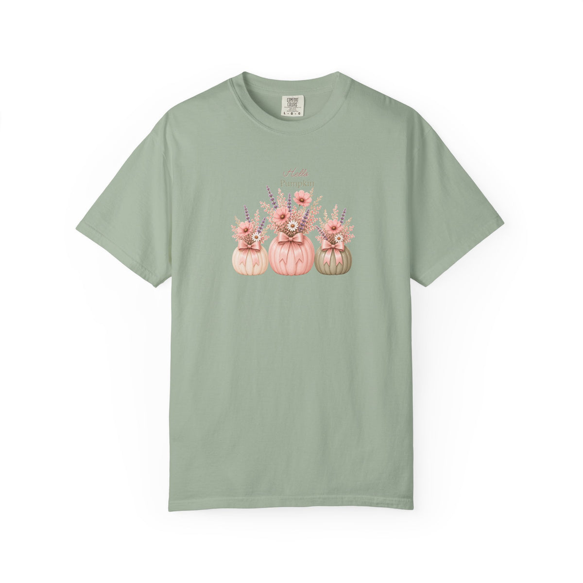 Hello Pumpkin Shirt, Fall Pumpkin Tee, Cute Floral Pumpkin T-Shirt, Autumn Shirt for Women, Cottagecore Fall Top, Pumpkin Patch Gift Tee