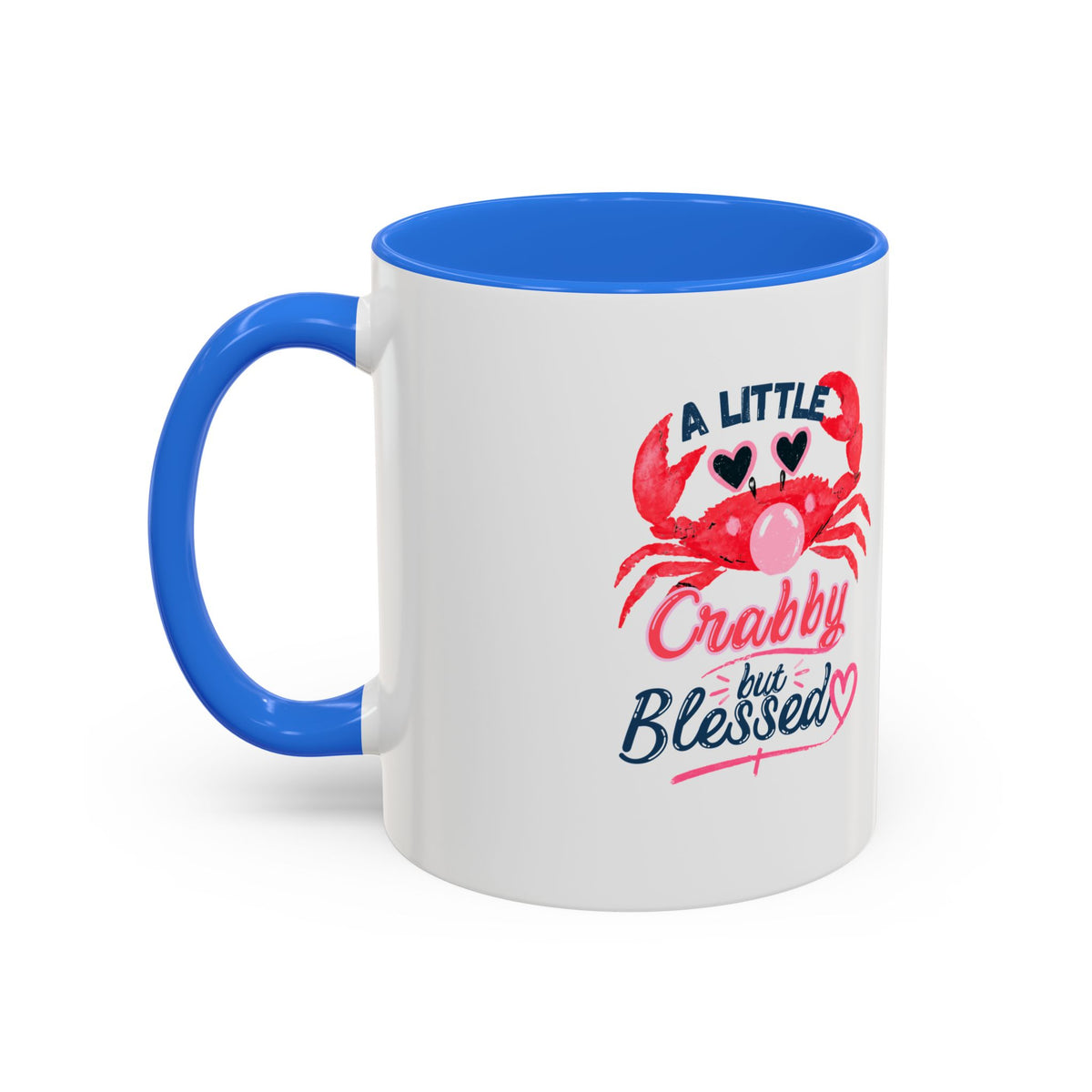 A Little Crabby But Blessed Mug, Funny Beach Coffee Mug, Cute Crab Mug Gift, Christian Summer Mug, Funny Coffee Lover Gift, Crab Lover Mug