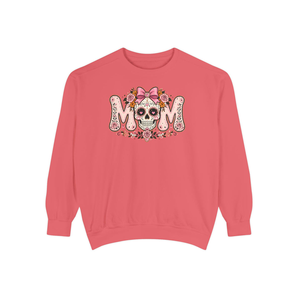 Mom Fall Sweatshirt, Mom Halloween Sweatshirt, Dia de los Muertos, Floral Skull Sweatshirt, Skull Mom, Sugar Skull Sweater Comfort Colors