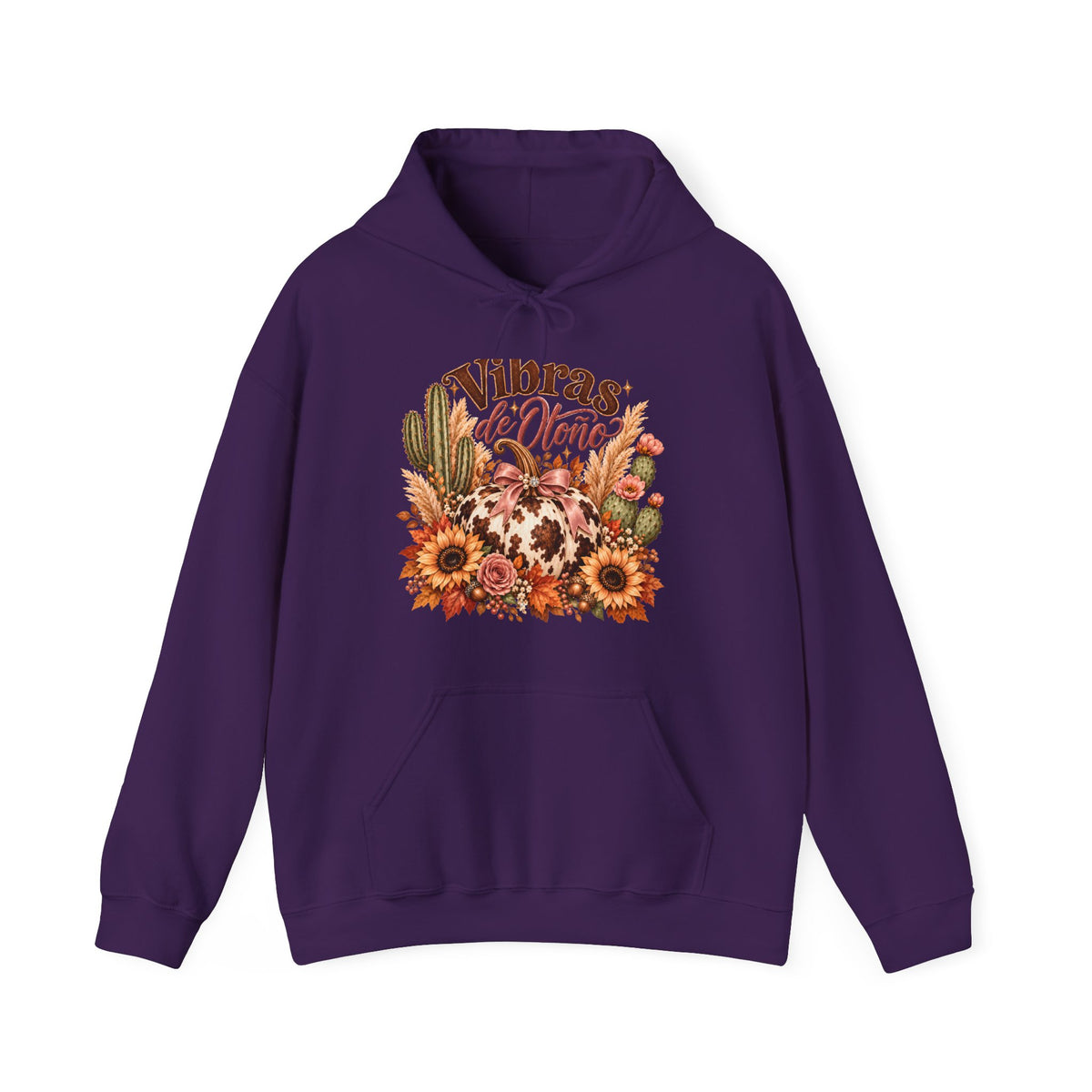 Comfort Colors Sweatshirt Pumpkin Hoodie Thanksgiving Sweatshirt Vintage Fall Boho Cactus Vibras de Otoño Fall Vibes Hoodie Women Gift