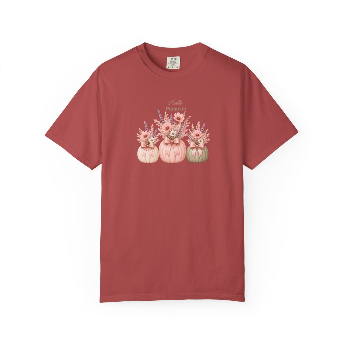 Hello Pumpkin Shirt, Fall Pumpkin Tee, Cute Floral Pumpkin T-Shirt, Autumn Shirt for Women, Cottagecore Fall Top, Pumpkin Patch Gift Tee