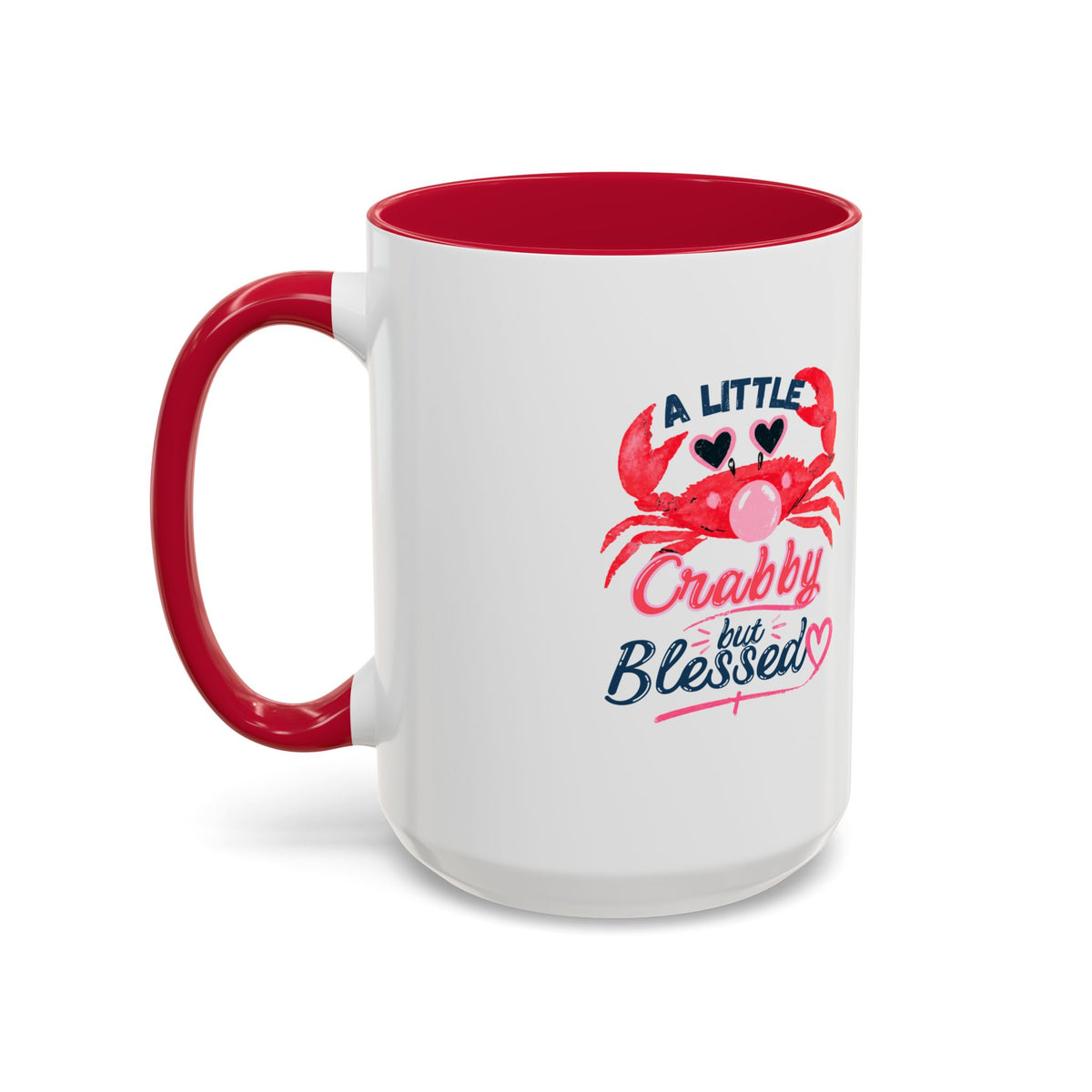 A Little Crabby But Blessed Mug, Funny Beach Coffee Mug, Cute Crab Mug Gift, Christian Summer Mug, Funny Coffee Lover Gift, Crab Lover Mug
