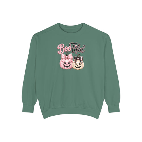BOOtiful Halloween Sweatshirt, Girly Pink Pumpkin Crewneck, Cute Jack O Lantern Sweater, Coquette Bow Fall Shirt, Halloween Gift for Her