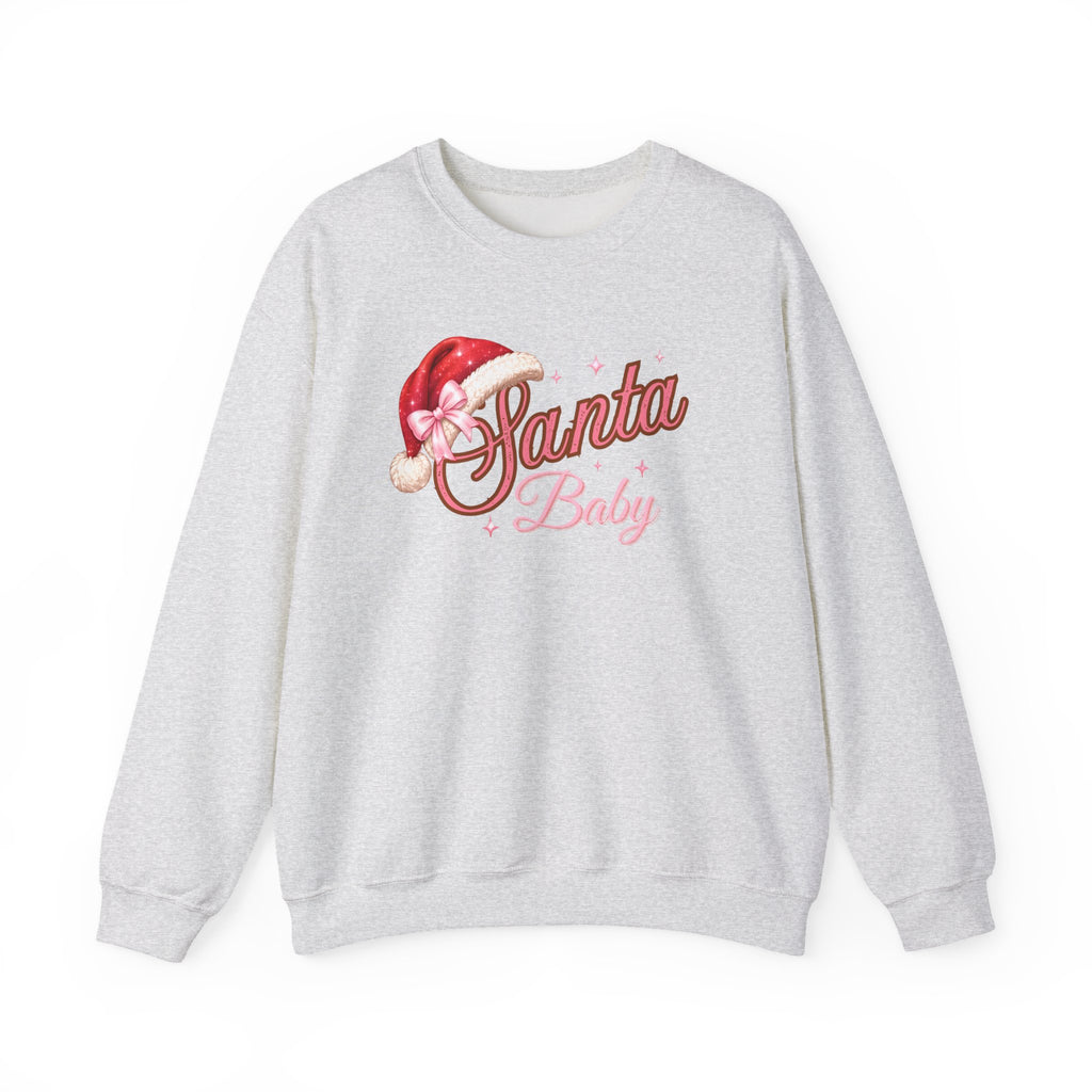 Santa Baby Sweatshirt, Christmas Crewneck, Retro Santa Sweatshirt, Womens Christmas Sweater, Cute Holiday Shirt, Christmas Gift for Her
