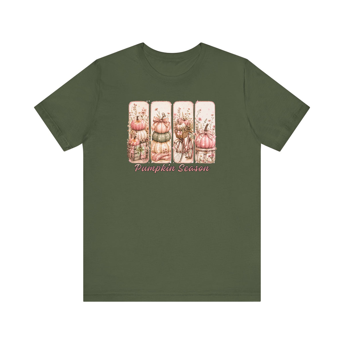 Pumpkin Season Shirt, Vintage Fall Postcard Tee, Cottagecore Autumn T-Shirt, Retro Pumpkin Patch Graphic Tee, Fall Season Women's Shirt