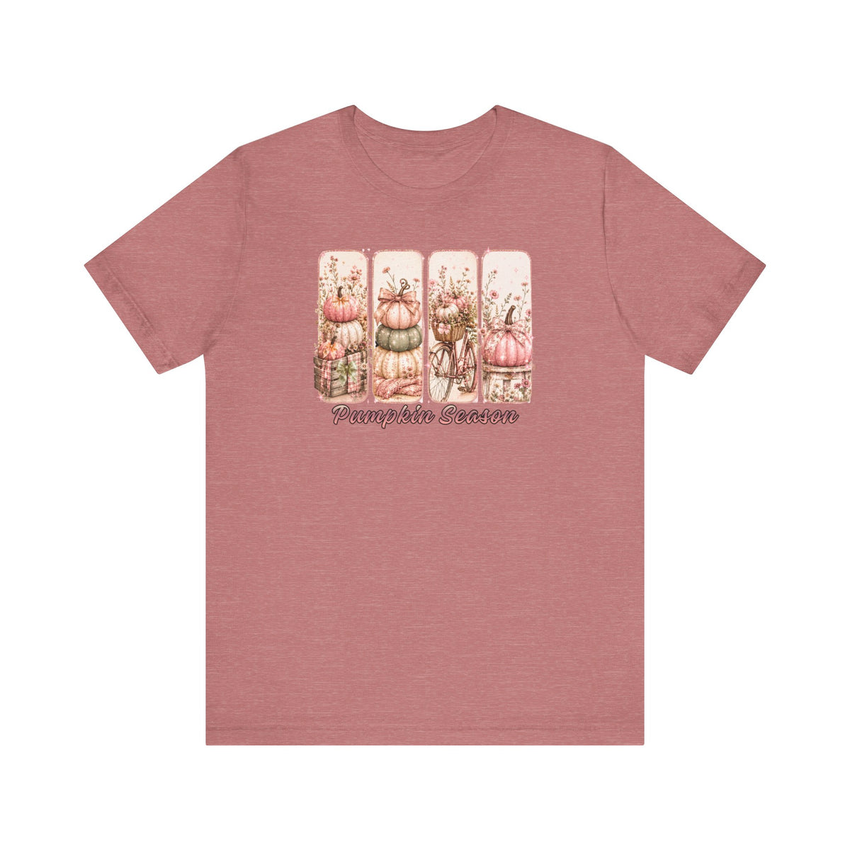 Pumpkin Season Shirt, Vintage Fall Postcard Tee, Cottagecore Autumn T-Shirt, Retro Pumpkin Patch Graphic Tee, Fall Season Women's Shirt