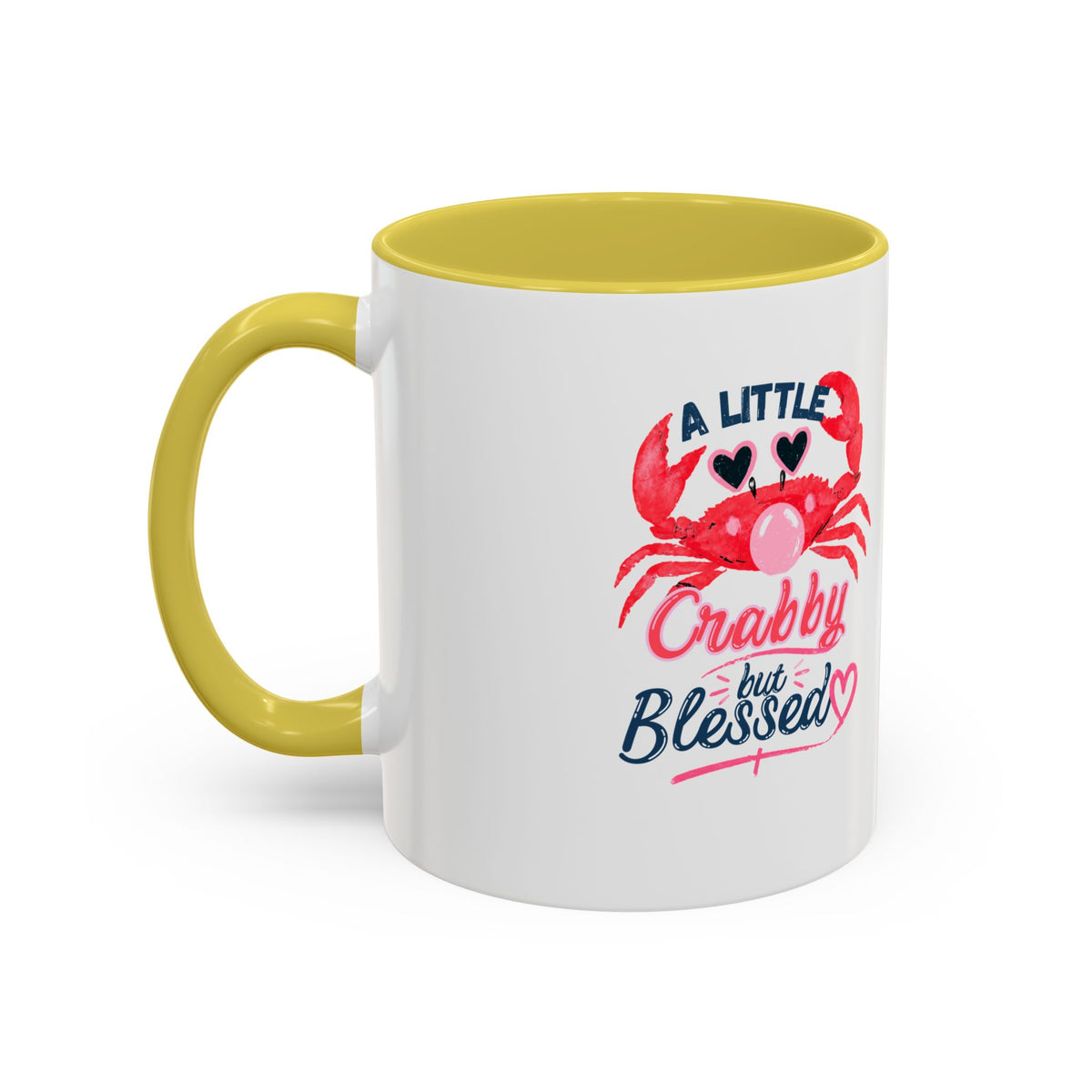 A Little Crabby But Blessed Mug, Funny Beach Coffee Mug, Cute Crab Mug Gift, Christian Summer Mug, Funny Coffee Lover Gift, Crab Lover Mug