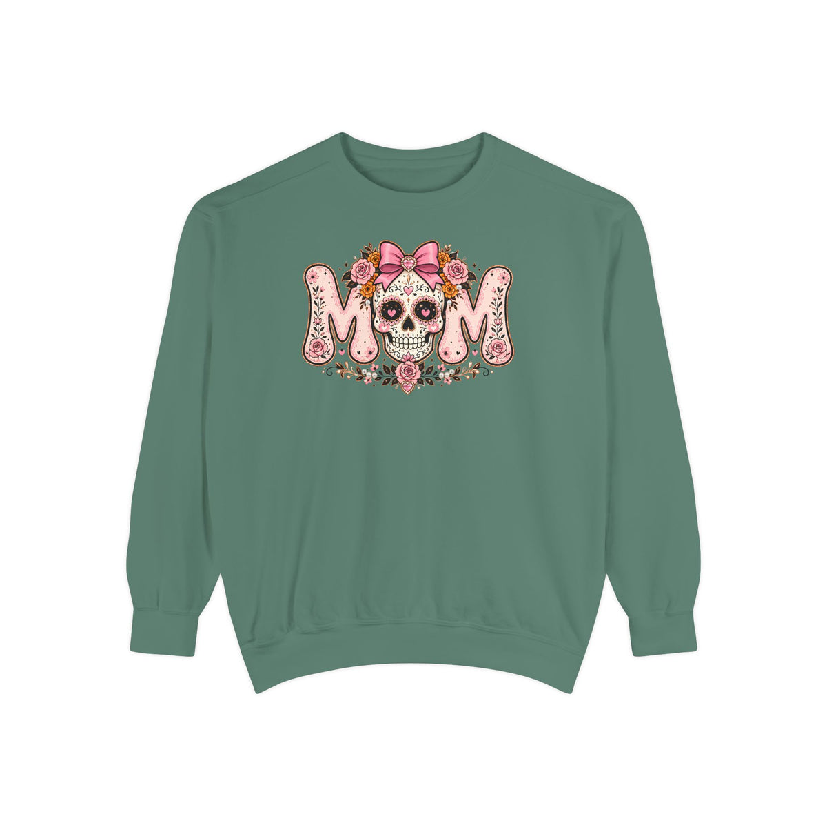 Mom Fall Sweatshirt, Mom Halloween Sweatshirt, Dia de los Muertos, Floral Skull Sweatshirt, Skull Mom, Sugar Skull Sweater Comfort Colors