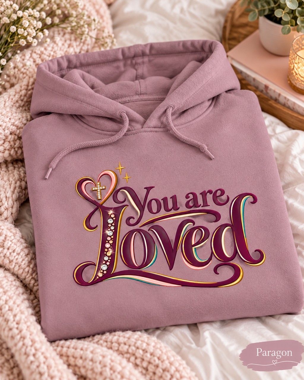 You Are Loved Christian Sweatshirt | Positive Affirmation Hoodie | Bible Verse Religious Hoodie | Gift for Mom Hoodie | Faith Boho