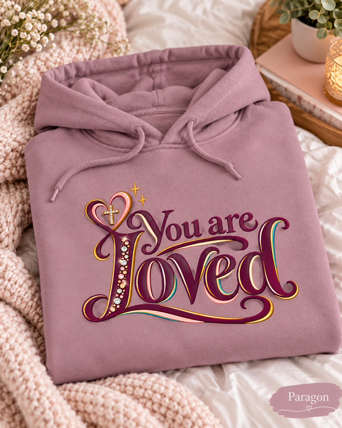 You Are Loved Christian Sweatshirt | Positive Affirmation Hoodie | Bible Verse Religious Hoodie | Gift for Mom Hoodie | Faith Boho