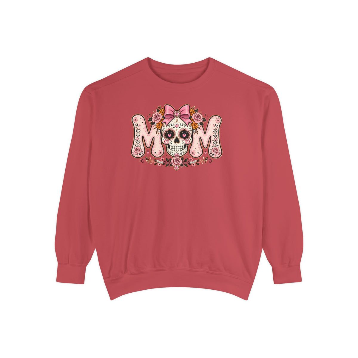 Mom Fall Sweatshirt, Mom Halloween Sweatshirt, Dia de los Muertos, Floral Skull Sweatshirt, Skull Mom, Sugar Skull Sweater Comfort Colors