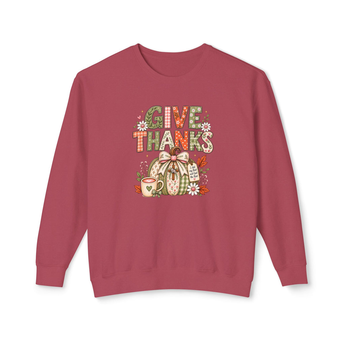 Comfort Colors Sweatshirt Pumpkin Thanksgiving Sweatshirt Faith Based Give Thanks Cross Cottagecore Crewneck Women Fall Gift