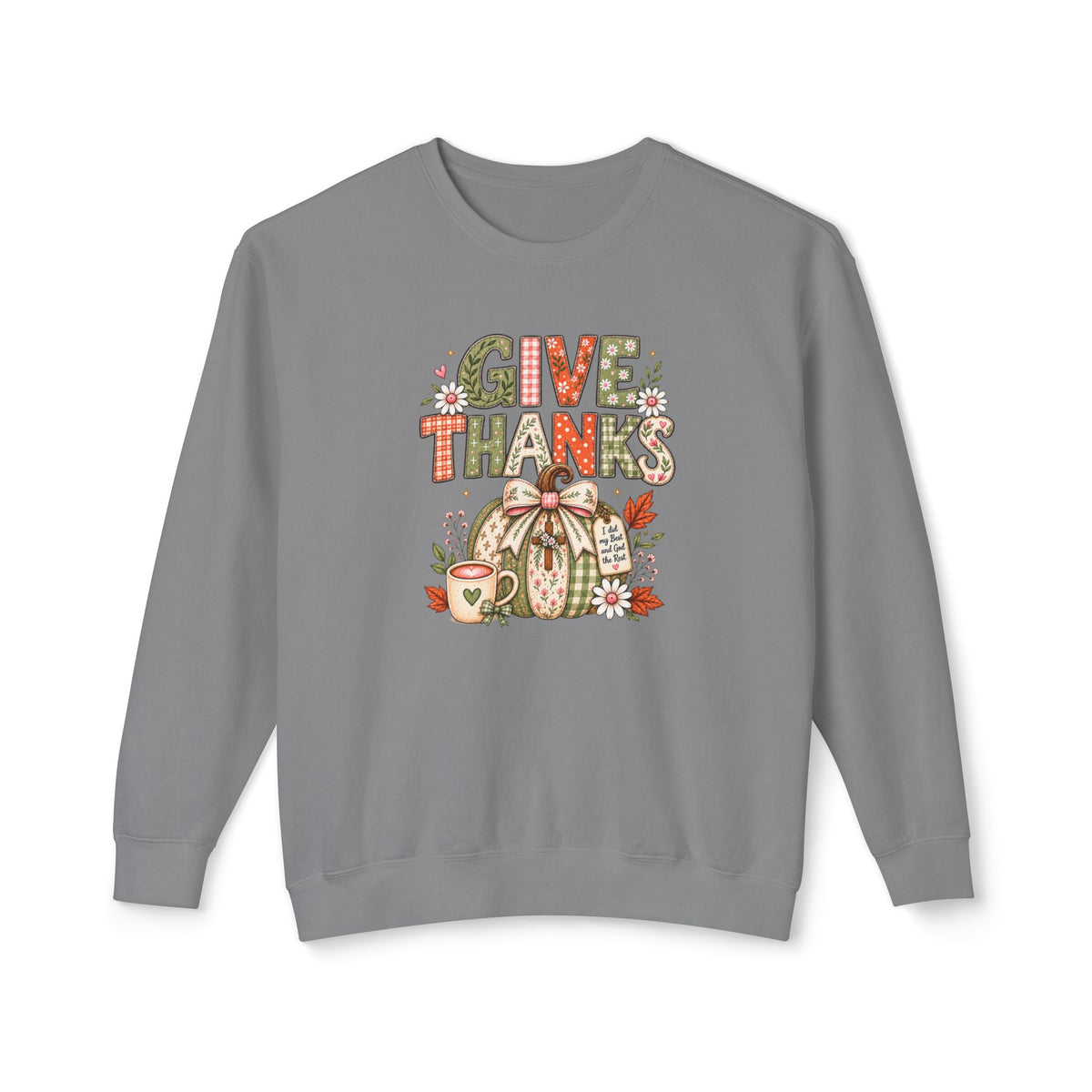 Comfort Colors Sweatshirt Pumpkin Thanksgiving Sweatshirt Faith Based Give Thanks Cross Cottagecore Crewneck Women Fall Gift
