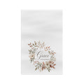 Grace in Every Season Tea Towel | Floral Wreath Kitchen Linen