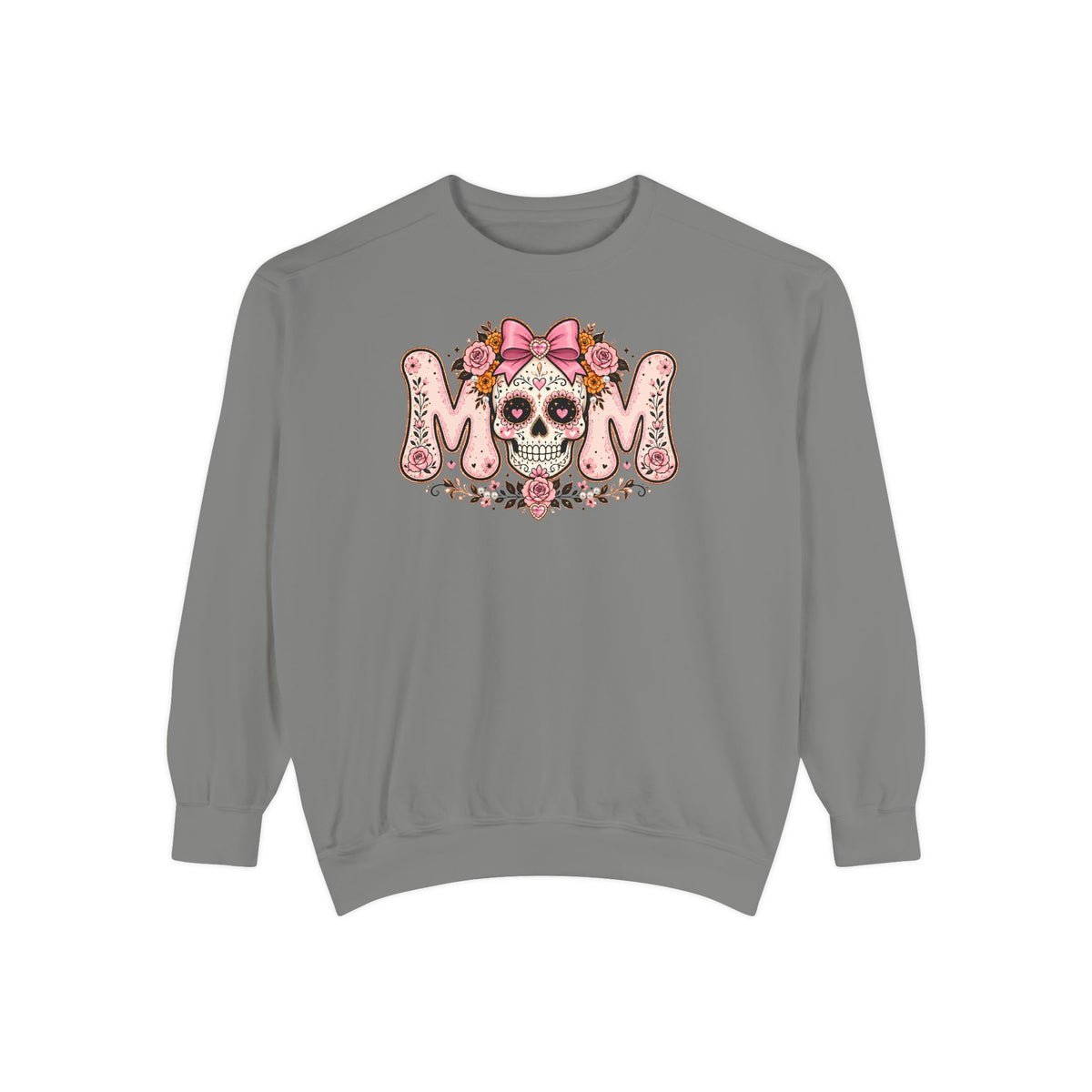 Mom Fall Sweatshirt, Mom Halloween Sweatshirt, Dia de los Muertos, Floral Skull Sweatshirt, Skull Mom, Sugar Skull Sweater Comfort Colors