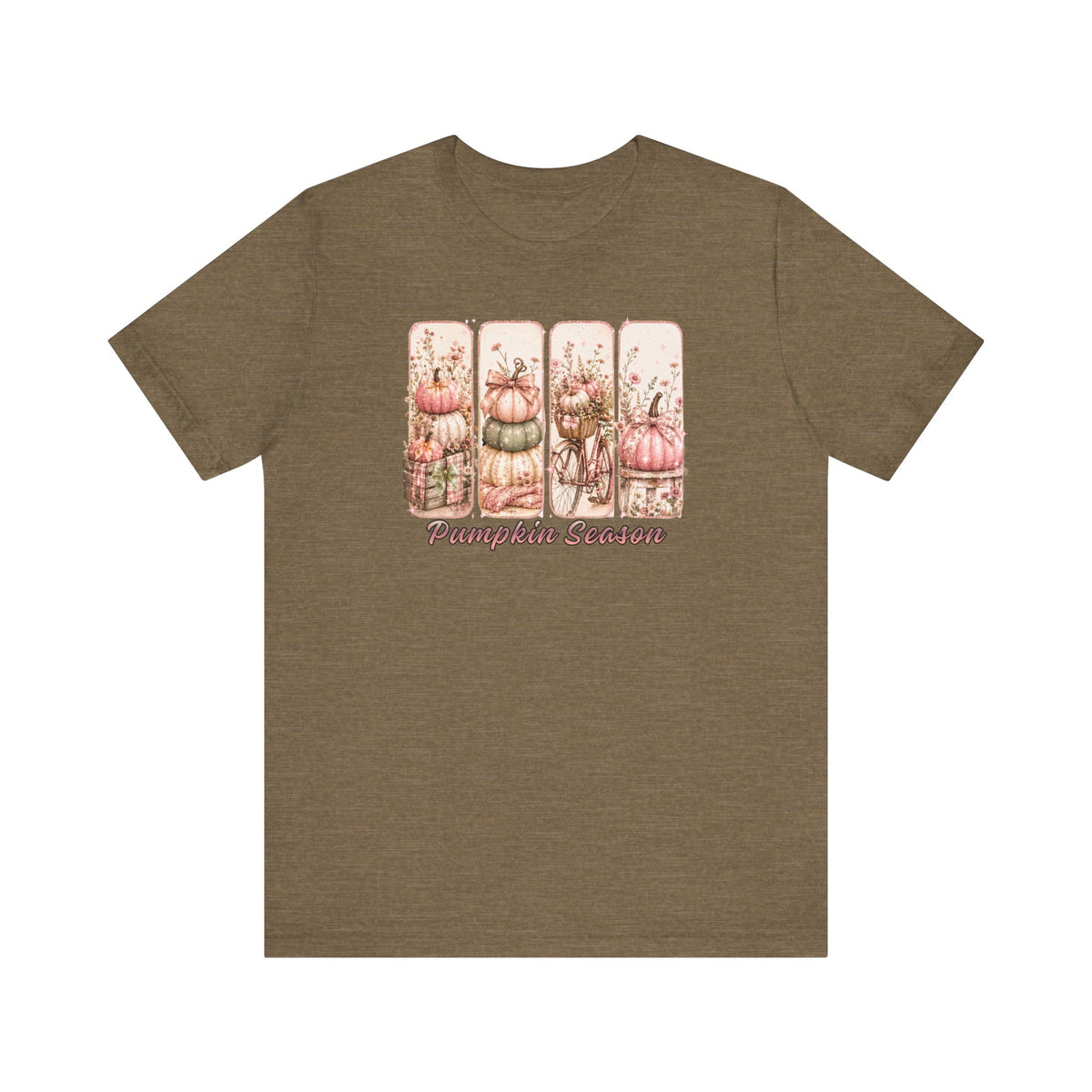 Pumpkin Season Shirt, Vintage Fall Postcard Tee, Cottagecore Autumn T-Shirt, Retro Pumpkin Patch Graphic Tee, Fall Season Women's Shirt