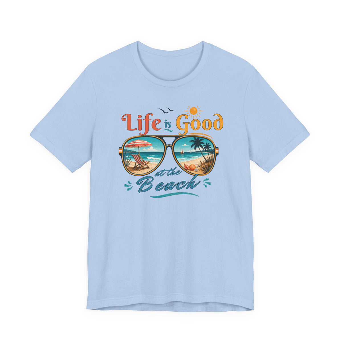 Life is Good at the Beach T-Shirt, Retro Summer Tee, Beach Lover Gift, Vacation Shirt, Womens Graphic Tee, Summer Outfit