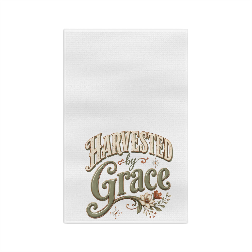 Harvested by Grace Microfiber Tea Towel | Fall Farmhouse Kitchen Decor