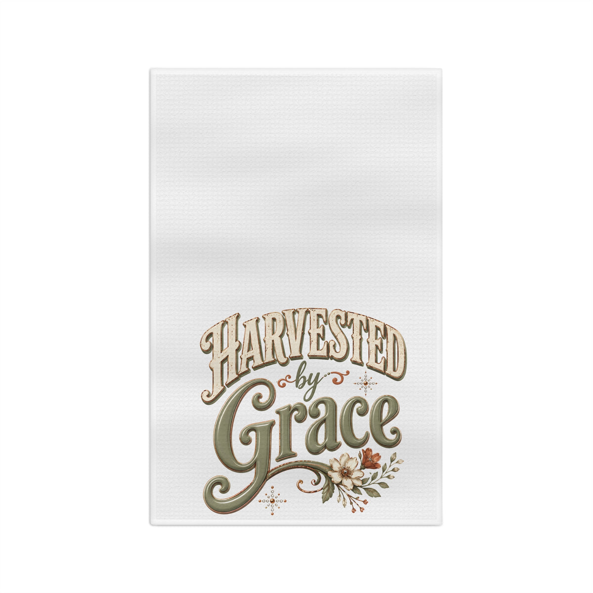 Harvested by Grace Microfiber Tea Towel | Fall Farmhouse Kitchen Decor