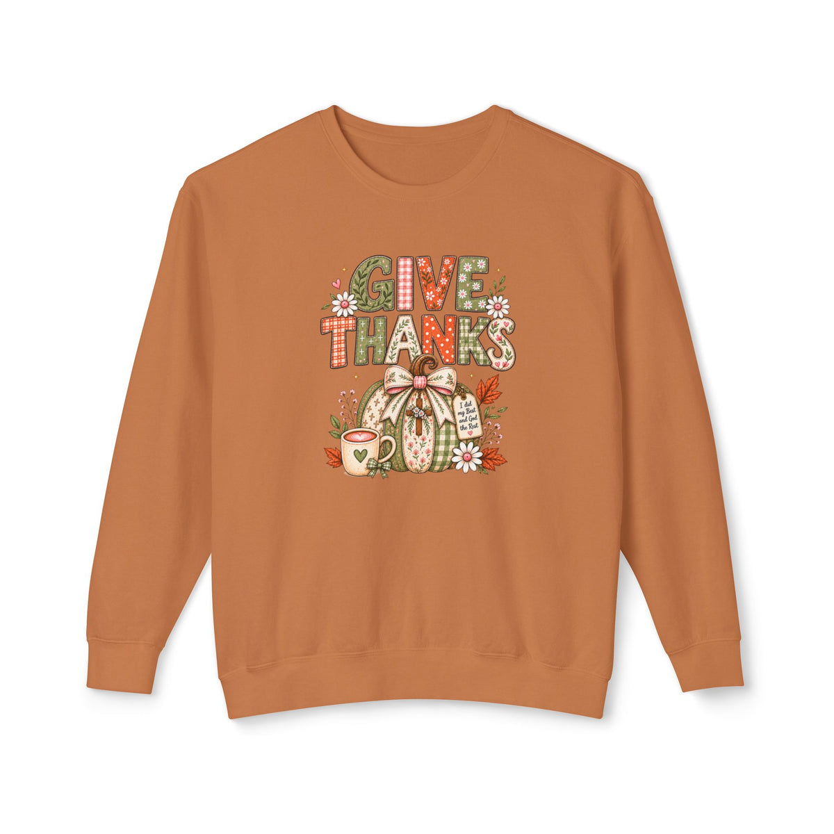 Comfort Colors Sweatshirt Pumpkin Thanksgiving Sweatshirt Faith Based Give Thanks Cross Cottagecore Crewneck Women Fall Gift