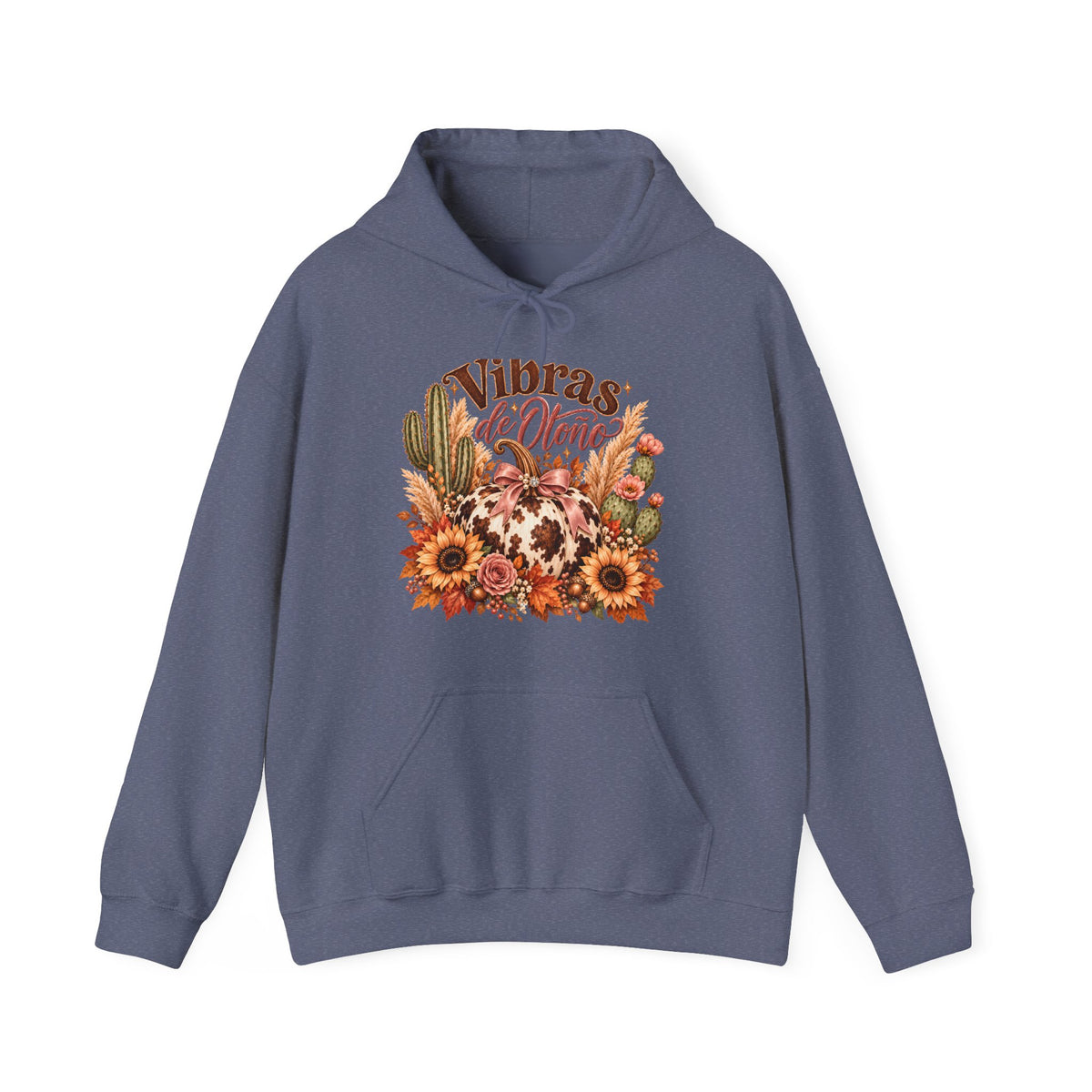 Comfort Colors Sweatshirt Pumpkin Hoodie Thanksgiving Sweatshirt Vintage Fall Boho Cactus Vibras de Otoño Fall Vibes Hoodie Women Gift