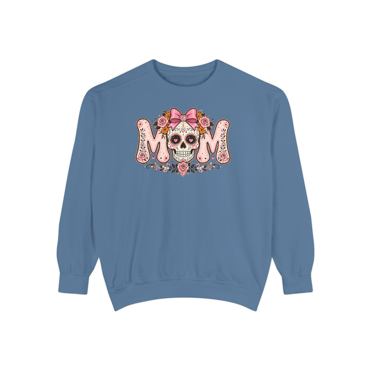 Mom Fall Sweatshirt, Mom Halloween Sweatshirt, Dia de los Muertos, Floral Skull Sweatshirt, Skull Mom, Sugar Skull Sweater Comfort Colors