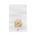 Personalized Fall Pumpkin Tea Towel, Custom Monogram Kitchen Towel, Autumn Daisy Floral Dish Towel, Farmhouse Decor, Housewarming Gift